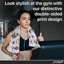 rant Print Microfiber Gym Towel - Super Absorbent & Quick-Drying - Ultra Soft, Double-Sided Sports Towel with Eye-Catching Designs - Compact & Lightweight - Ideal for Yoga, Travel, and Active Lifestyles (Blue)