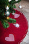 Heitmann Deco Round Felt Tree Blanket – Protection Against Pine Needles – Christmas Tree Underlay with Christmas Motif – Red