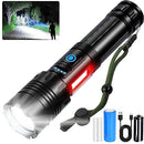 Necomi LED Torch Rechargeable Flashlight with High Lumens, IPX6 Waterproof 10000 Lumen Super Bright Handheld Torches, 7 Modes with COB Work Light, Powerful Handheld Flashlight for Camping, Hiking