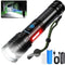 Necomi LED Torch Rechargeable Flashlight with High Lumens, IPX6 Waterproof 10000 Lumen Super Bright Handheld Torches, 7 Modes with COB Work Light, Powerful Handheld Flashlight for Camping, Hiking