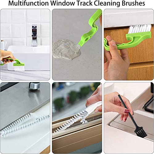 6Pcs Window Cleaning Brushes,Window Groove Cleaning Tool,Window Door Track Groove Corner Gap Cleaning Brush,Window Groove Cleaning Brush,Window or Sliding Door Track Cleaning Brush, Tile Lines Brush