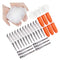 150 Pieces Heat Shield Guards for Hair Extensions with 30 Pieces Hair Clips, Round Circular and Single Hole Shield Spacers, Clear PVC Fusion Keratin Glue Protector Templates for Hair Extension