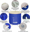 Portable Bathtub Foldable,Soaking Bath Tub with Freestanding Shower Stall,Eco-Friendly Adult Bathroom Foldable Tub for Small Space Hot Bath Ice Bath Spa Tub (29.5'' x 29.5'',Dark Blue)