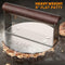 HULISEN Stainless Steel Burger Press, Heavy Weight Smashed Burger Press, Grill Press with Heat Resistant Wood Handle, 6 Inch Burger Smasher, BBQ Griddle Accessories for Bacon Hamburger Steak Meat