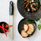 Microplane Zester Grater in After Dark Grey for Citrus Fruits, Hard Cheese, Ginger, Chocolate and Nutmeg with Fine Stainless Steel Blade - Made in USA