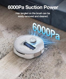 ECOVACS T20 OMNI Robot Vacuum Cleaner (Auto Clean+Auto Empty) Deep Sweeping and Mopping, 6000PA Strongest Suction, Auto-Lift Mopping, 55℃ Hot Water Mop Washing and OZMO Turbo 2.0 Technology