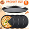 Meanplan 8 Pcs Round Pizza Pan Non Stick Bakeware Pizza Pan for Oven Heavy Duty Carbon Steel Pizza Pan Dishwasher Safe for Home Restaurant Kitchen Baking Supplies (14 Inch)