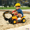 Play22 Toy Tractors for Kids Ride On Excavator - Music Sounds Digger Scooter Tractor Toys Bulldozer Includes Helmet with Rocks - Ride on Tractor Pretend Play - Toddler Tractor Construction Truck