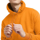 Hanes Men's Pullover EcoSmart Fleece Hooded Sweatshirt, Safety Orange, X Large