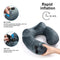 Jasonwell Inflatable Travel Pillow Loosens Neck Support Travel Neck Pillow Inflatable Airplane Long Flight Train car Office with Tote Bag and Sleeping Eye mask