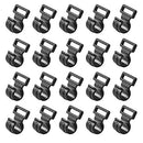 NC Pack of 10 Tent Hooks Camping Caravan Awning Pole Plastic Inner C Clips Durable Climbing Equipment Fishing Equipment Black, 19 x 20 x 14 mm