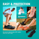 SEEKWAY Water Shoes Men Women Adult Quick-Dry Aqua Sock Barefoot for Beach Swim River Pool Lake Hiking Kayaking Surfing, 1b-406 Black, 9.5 Women/8 Men