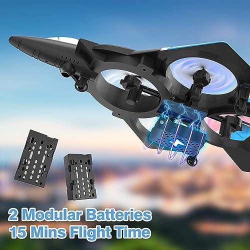 IDEA13 Drone RC Plane for Beginners, Headless Mode, 360° Rotation, 3 Speed Modes, RC Quadcopter Drones with 2 Batteries, Gift for Beginners