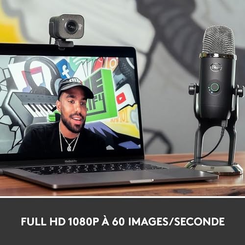 Logitech StreamCam, Live Streaming Webcam, Full 1080p HD 60fps Vertical Video, Smart auto Focus and Exposure, Dual Camera-Mount Versatility, with USB-C, for YouTube, Gaming Twitch, PC/Mac - Black