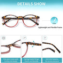 Reading Glasses Blue Light Blocking for Women,Ladies Readers with Pouches Anti Eyestrain/Glare Women's Computer Eyeglasses, 4 Pairs Mix Color, 2.5 X