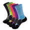 Disile Elite Basketball Socks, Cushioned Athletic Sports Crew Socks for Men & Women…, 5 Pairs Sort C, Large