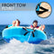 Serene Life Watersports Inflatable Towable Booster Tube - Two Person Water Boating Float Tow Raft, Inflatable Pull Boats/Tubes/Towables w/Dual Seats, PVC Bladder, Foam Pad, Nylon Handles SLTOWBL10