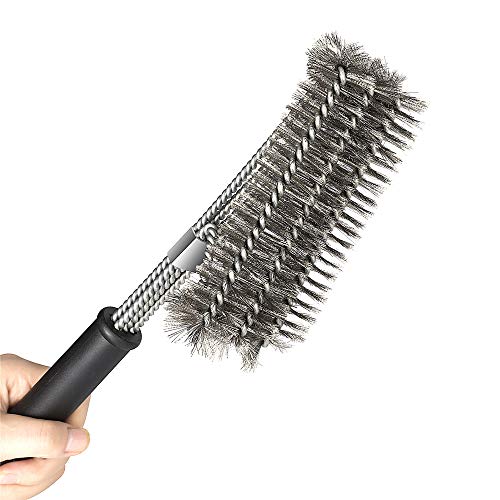 Ayvicco Perfect BBQ Grill Brush, 18" Grill Brush - Stainless Steel Brush w/Wire Bristles 3-in-1 Grill Cleaner Provides Effortless Cleaning, Great Grill Accessories Grill Cooking Grates