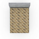 Ambesonne Dachshund Fitted Sheet, Continuous Pattern Pet Sausage Dog Lover Print, Bed Cover with All-Round Elastic Deep Pocket for Comfort, King Size, Grey Yellow