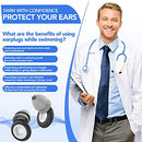 Waterproof Swimming Ear Plugs for Adults - 3 Pairs of Reusable Soft Silicone Swim Earplugs,Perfect for Surfing, Diving,Pool,Showering and Other Water Sports - Keep Water Out and Ear Protection