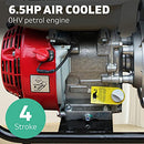 Black Eagle 2" Twin Impeller High Pressure Water Pump - 6.5HP Genuine HONDA GX200 Engine - Heavy-duty Petrol Fire Fighting High Flow Water Transfer Pump with Superior Reliability - 115m Pump Lift