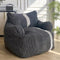 MAXYOYO Giant Bean Bag Chair, Stuffed Bean Bag Couch with Filler Large Living Room Bean Bag Chair for Adults, Big Lazy Sofa Accent Chair with Pocket Floor Chair for Gaming, Reading, Dark Grey