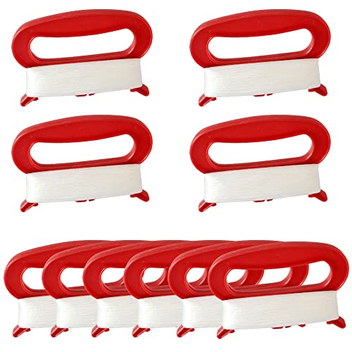 10 Pack Kite String Handle with 98ft Line Red Mini Kite Spool Kite Flying Accessories Kite String Spool for Kids and Adults(L, Width: 11.5CM/4.53 inch )