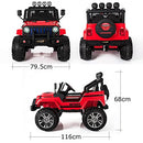 Kids Toy Car 12V Electric Car Ride on Jeep Remote Control Car Off Road w/Built-in Songs - Red