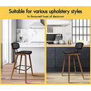 ALFORDSON 2pcs Vintage Wooden Bar Stools Kitchen Dining Chair Black Counter Chair with Footrest, Backrest and Anti-Slip Pads for Home Bar Dining Room