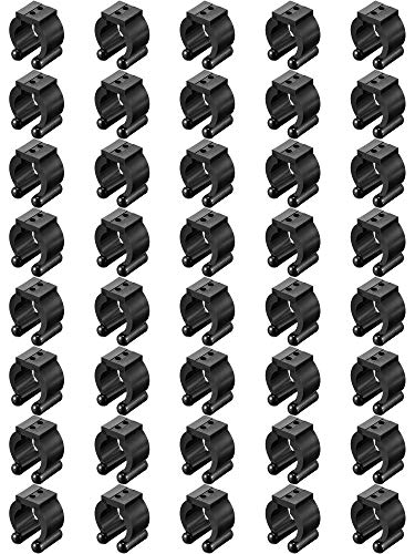 Skylety 40 Pieces Fishing Rod Clips Billiards Cue Clip Holders Fishing Pole Rod Holder Clips Snooker Cue Locating Clips for Fishing Rod Billiards Cue Snooker Cue