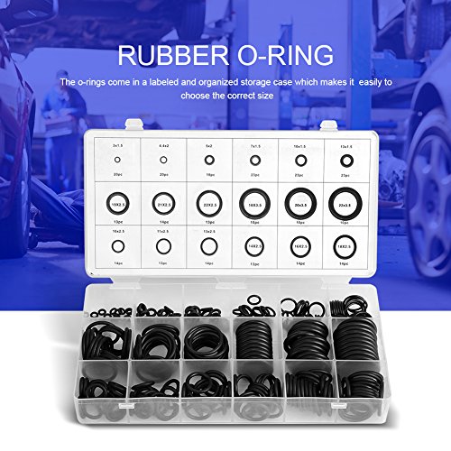 279Pcs/Set O Rings Assortment, 18 Sizes Rubber O-Ring Assortment Set Hydraulic Plumbing Gaskets Seal Kit, O Ring Kit