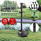 50W Solar Fountain Water Pump with Battery and LED Light for Birdbath Garden Pool