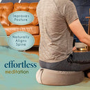 Florensi Meditation Cushion - Comfortable Floor Pillow - Traditional Tibetan Meditation Pillow with Beautiful Velvet Cover - Large Floor Cushion Seating for Adults - Premium Yoga Buckwheat Bolster