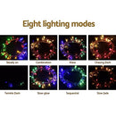 Jingle Jollys Christmas Lights Multi Colour LED Icicle Light, Outdoor Decorations, 20m Long 800 Bulbs Water Resistant for Home Indoor Wedding Party Festival Decor