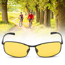 Polarized Sports Sunglasses, Aluminum Magnesium Square Sunglasses Polarized Unisex Driving Cycling Night Vision Glasses for Outdoor Sports