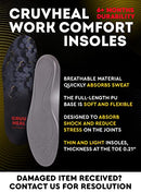 (New) Work Comfort Orthotic Insoles - Anti Fatigue Shoe Insert Men Women for Plantar Fasciitis - Cushioned Arch Support - Shock Absorption - Foot Pain Relief - Work Boot Insoles (Black Hexagons, L)