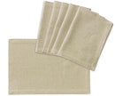 Cotton Linen Placemats Set of 6 - Cloth Placemats - Woven Placemats - Dinner Mats - Washable Placemats Rectangle for Kitchen, Dining Table Placemats - Farmhouse Beige Table Mats 13"x18" Rectangle Mats