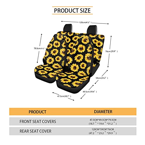 ZFRXIGN Western Car Seat Covers for Women Full Set Aztec Car Steering Wheel Cover Car Seat Belt Cover, Car Coaster Cup Holder, Wristlet Keychain Lanyard Universal Tribal Navajo