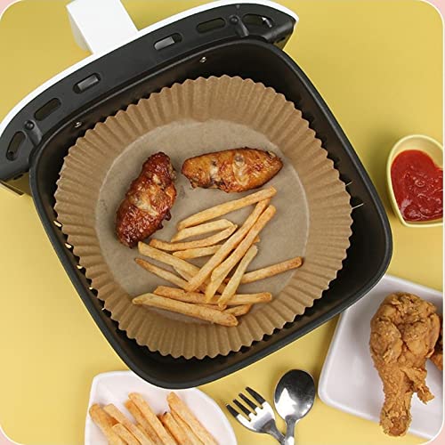 100PCS Air Fryer Disposable Paper Liner, Non-Stick Disposable Air Fryer Liners Parchment，Airfryer Instant Pot Oven Insert Parchment,Oil-Proof Water-Proof Air Fryer Parchment Paper Liners for 3-6L