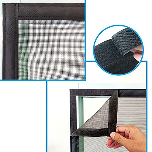 SANJIANKER Magnetic Door Screen, Durable Fiberglass Mesh Curtain Heavy Duty Screen Door for Sliding Doors, Patio, Pet and Kid Friendly, Fits Doors up to 72" x 80"