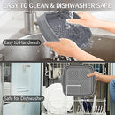 ZCOINS 2 Pack 8.5inch Air Fryer Silicone Liners Square Foldable, Non-Stick Air Fryer Silicone Baking Tray, Heat Resistant Air Fryer Silicone Basket for 5 to 8 QT Air Fryer Oven Microwave Accessories