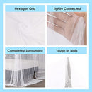 AUTOWT Mosquito Net for Double to King Size Bed Canopy - Mesh Square Mosquito Netting with 4 Openings & 4 Hanging Loops - Bed Curtains from Ceiling for Girls Room