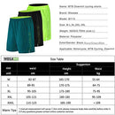 WOSAWE Men's MTB Cycling Padded Shorts Silicone Gel Padded Mesh Liner Bike Shorts, Large Black