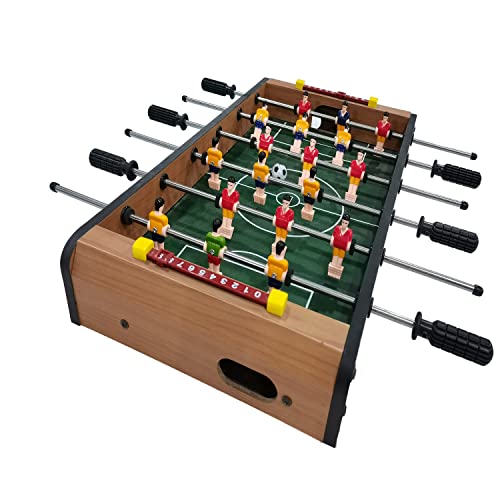 Mini Table Top Foosball Table for Adults and Kids - Compact Mini Tabletop Soccer Game - Portable Recreational Hand Soccer for Game Room & Family Game Night