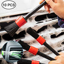 10 Pcs Car Cleaning Brush Kit, AIFUDA Detail Brush (Set of 5), Wire Brush, Blinds Brush and Air Vent Brush, for Auto Detailing Cleaning Car Motorcycle Interior, Exterior,Leather, Air Vents