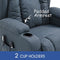 Electric Massage Chair Armchair Recliner Lift Motor Armchair 8 Point Heating Linen Fabric Sofa Blue