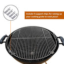 onlyfire Stainless Steel Pizza Ring Kit with Rotisserie,pizza stone&shovel,Multifunctional BBQ Kit,for Roasting Chicken&Cooking Pizza,fits Most 57CM Charcoal Kettle Grills