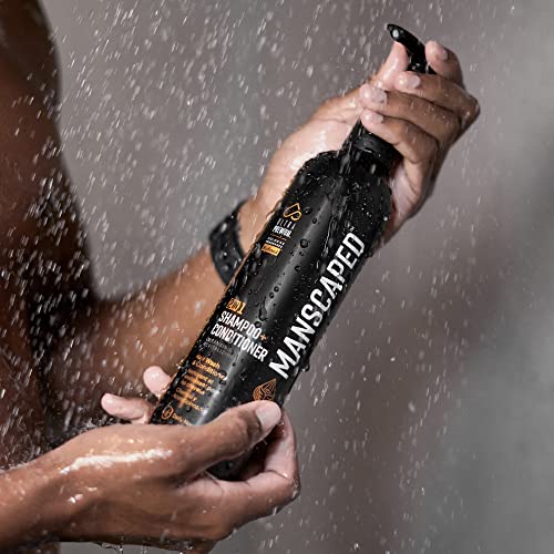 MANSCAPED™ 2 In 1 Shampoo & Conditioner, UltraPremium Formula Infused with Sea Kelp, Coconut Water, Aloe for Nourishing and Hydrating Hair (16 oz)