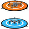 MMOBIEL Universal Drone Landing Pad Waterproof Helipad 75 cm / 30 inch Double Sided Orange / Blue for RC Drones Helicopter DJI Mavic Mini 2 / Zoom / Air Fly 2 / Phantom / FPV / Inspire Incl. Reflective Tape and Pins