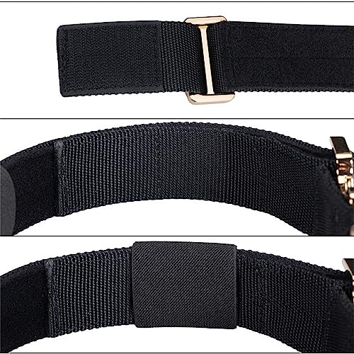 EXCELLENT ELITE SPANKER 1.5" Width Dog Tactical Collars Adjustable Military Dog Collar Soft Hook & Loop Padded Dog Collar with Control Handle (Black)